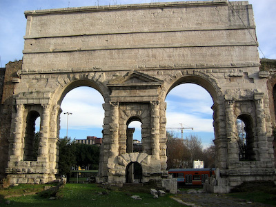 Porta Maggiore with aqueducts above